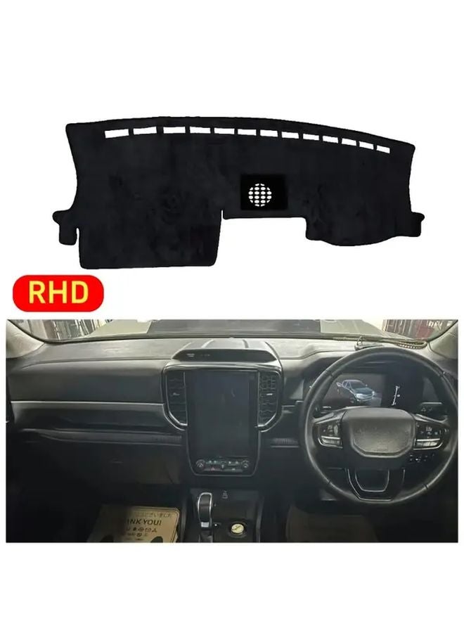 Black RHD Dashboard Cover Mat For Ford Ranger T9 2022 2024 Car Accessories - Image 5